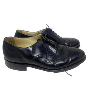 Bostonian Impression Black Leather Wing Tip Dress Shoes Men's Size 10